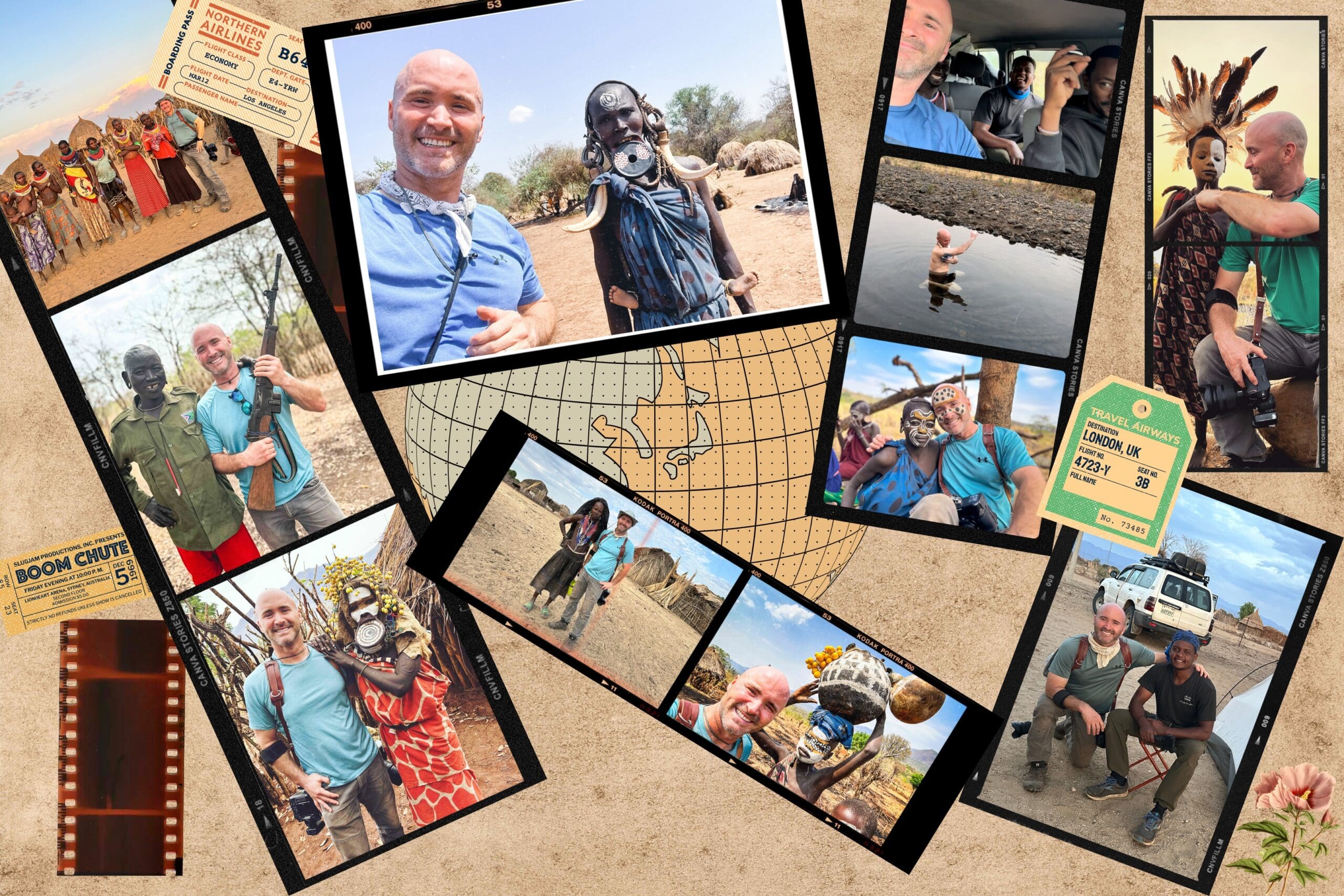 Photos of Marshall Foster in the Omo Valley.